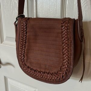 Lucky brand leather crossbody purse